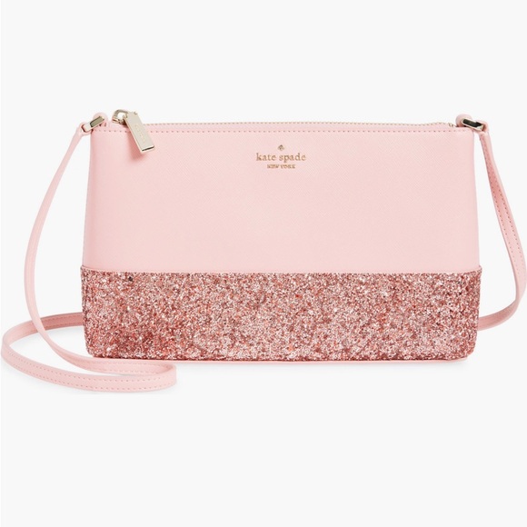 Kate Spade Pink Glitter Crossbody Bag